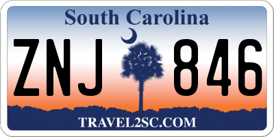 SC license plate ZNJ846