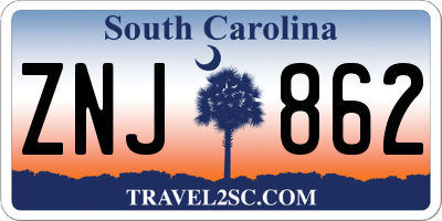 SC license plate ZNJ862