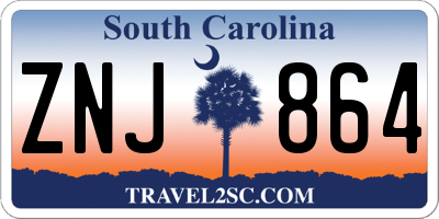 SC license plate ZNJ864