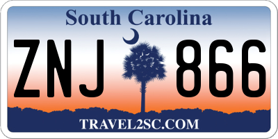 SC license plate ZNJ866