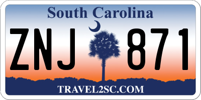 SC license plate ZNJ871