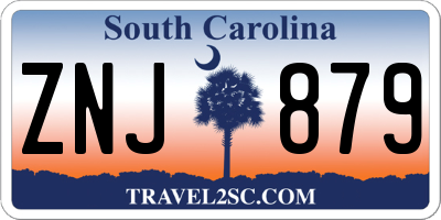 SC license plate ZNJ879