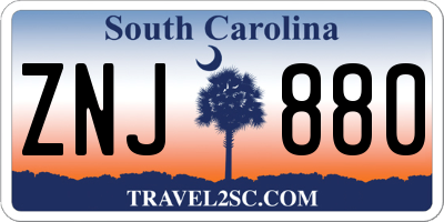 SC license plate ZNJ880