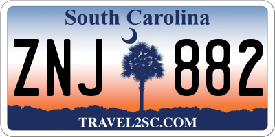SC license plate ZNJ882