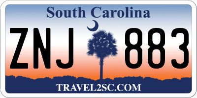 SC license plate ZNJ883