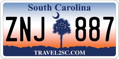 SC license plate ZNJ887