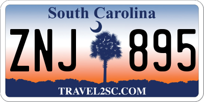 SC license plate ZNJ895