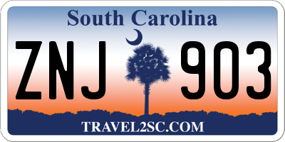 SC license plate ZNJ903