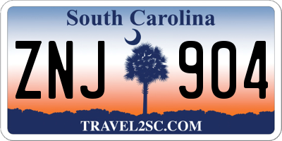 SC license plate ZNJ904