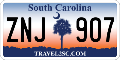 SC license plate ZNJ907