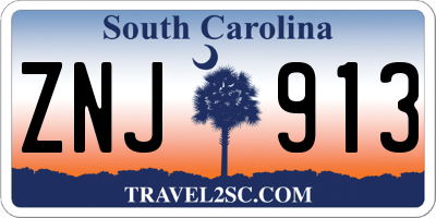 SC license plate ZNJ913