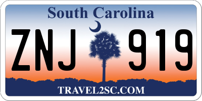 SC license plate ZNJ919