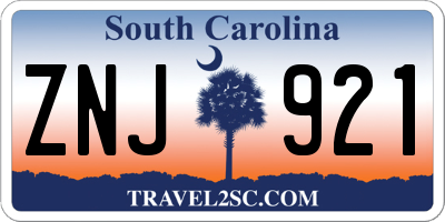 SC license plate ZNJ921
