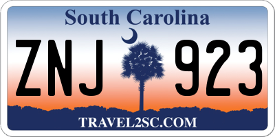 SC license plate ZNJ923