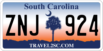 SC license plate ZNJ924