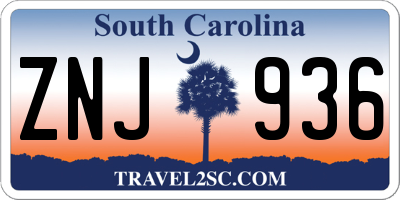 SC license plate ZNJ936