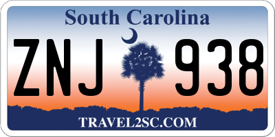 SC license plate ZNJ938