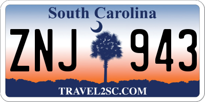 SC license plate ZNJ943