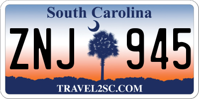 SC license plate ZNJ945