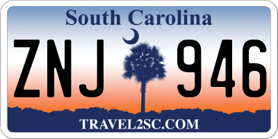 SC license plate ZNJ946