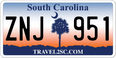 SC license plate ZNJ951