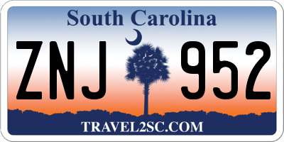 SC license plate ZNJ952