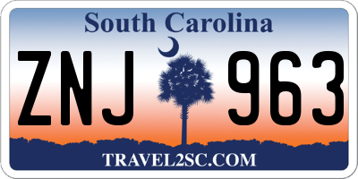 SC license plate ZNJ963