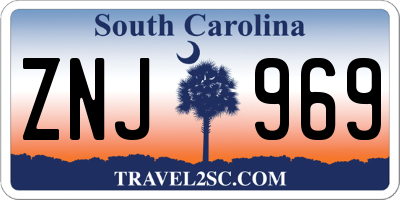 SC license plate ZNJ969