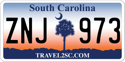 SC license plate ZNJ973