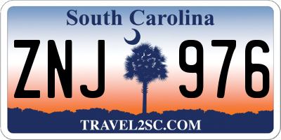 SC license plate ZNJ976