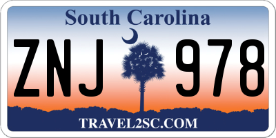 SC license plate ZNJ978