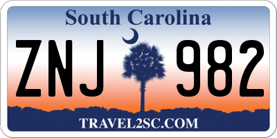 SC license plate ZNJ982