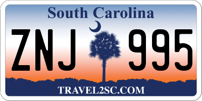 SC license plate ZNJ995