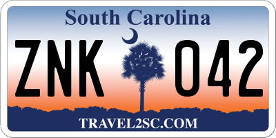 SC license plate ZNK042