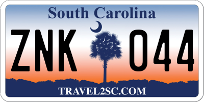 SC license plate ZNK044