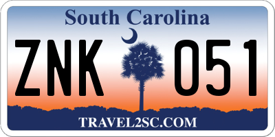 SC license plate ZNK051