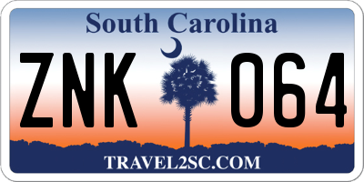 SC license plate ZNK064