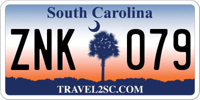 SC license plate ZNK079