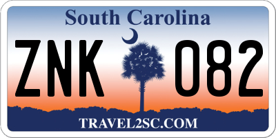 SC license plate ZNK082