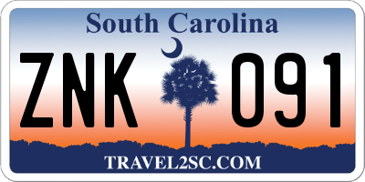 SC license plate ZNK091