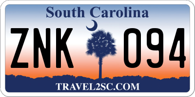 SC license plate ZNK094