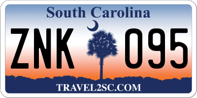 SC license plate ZNK095