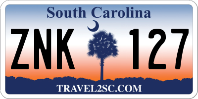 SC license plate ZNK127