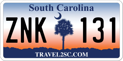 SC license plate ZNK131