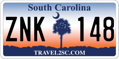 SC license plate ZNK148