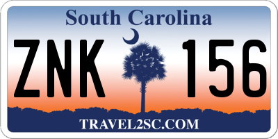 SC license plate ZNK156