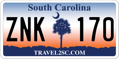 SC license plate ZNK170