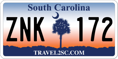 SC license plate ZNK172