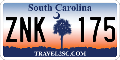 SC license plate ZNK175