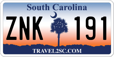 SC license plate ZNK191